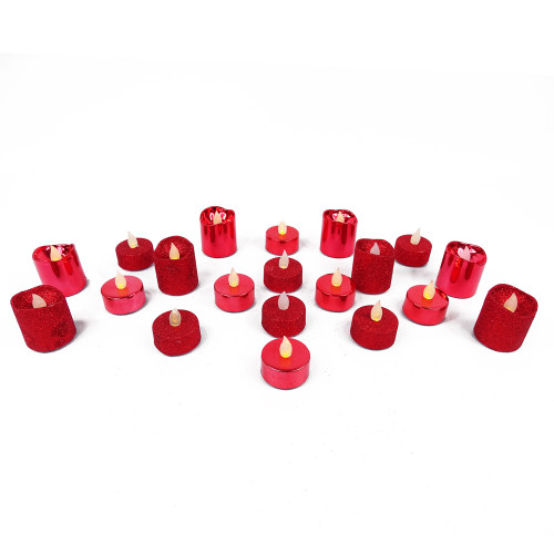 Pack de 20 bougies rouges