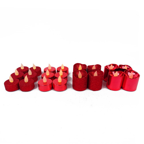 Pack de 20 bougies rouges