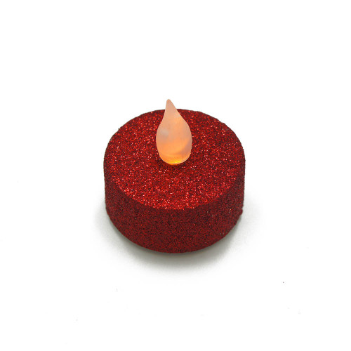 Bougies chauffe-plat paillettes rouge