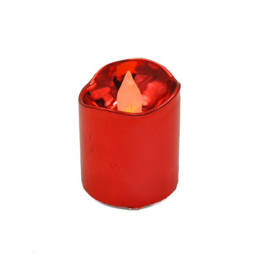 Lot de 4 bougies Led brillantes rouges