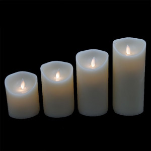 Kit De 2 Bougies LED à Paillettes Argentées - Flamme Vacillante Blanc Chaud - Cire Véritable - Pour Mariage, Noël, Déco